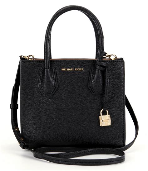 michael kors mercer mid center leather shoulder bag|Michael Kors flat shoulder bags.